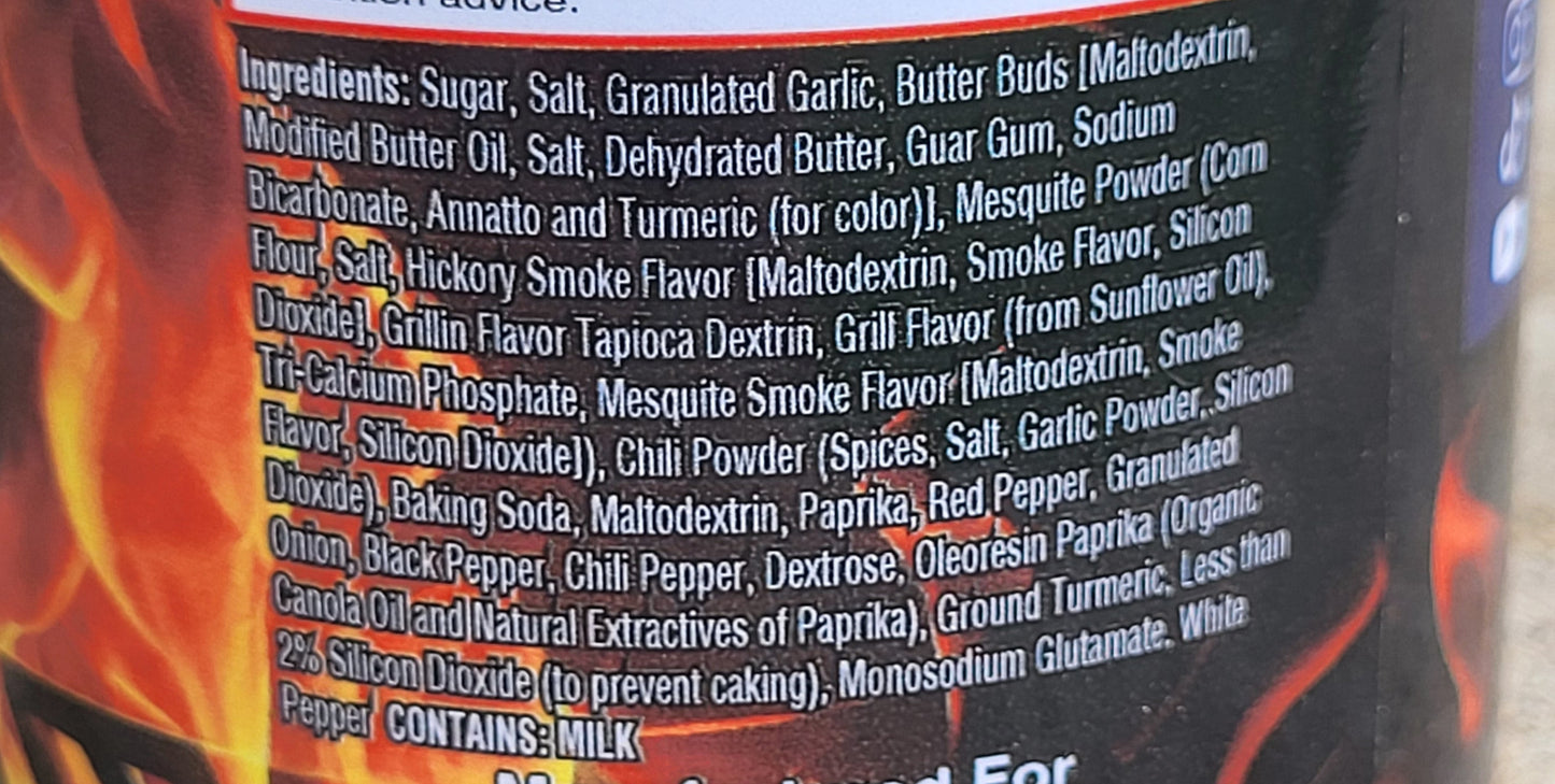 8 oz jar of Pepper Belly Pete’s BBQ Seasoning – sweet-smoky mesquite rub ingredients