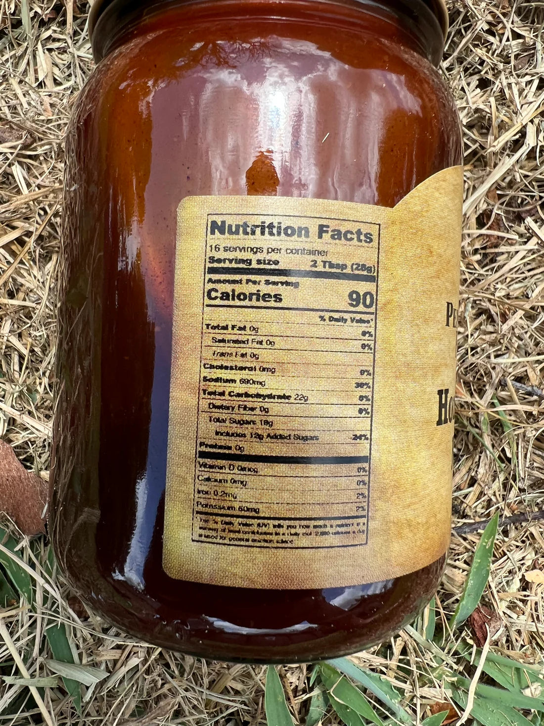 16 oz bottle of Pepper Belly Pete’s Honey Habanero BBQ Sauce – sweet and smoky flavor nutrition