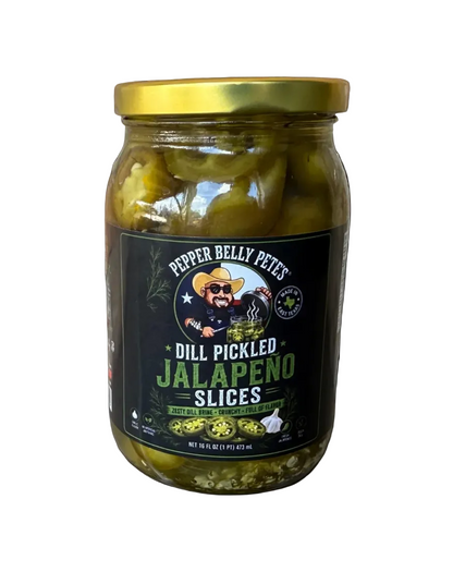 Pepper Belly Pete's Dill Pickled Jalapeño Slices