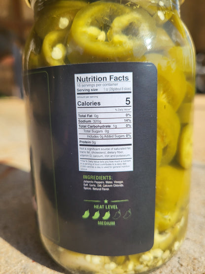 PBP Dill Pickled Jalapeños Nutrition