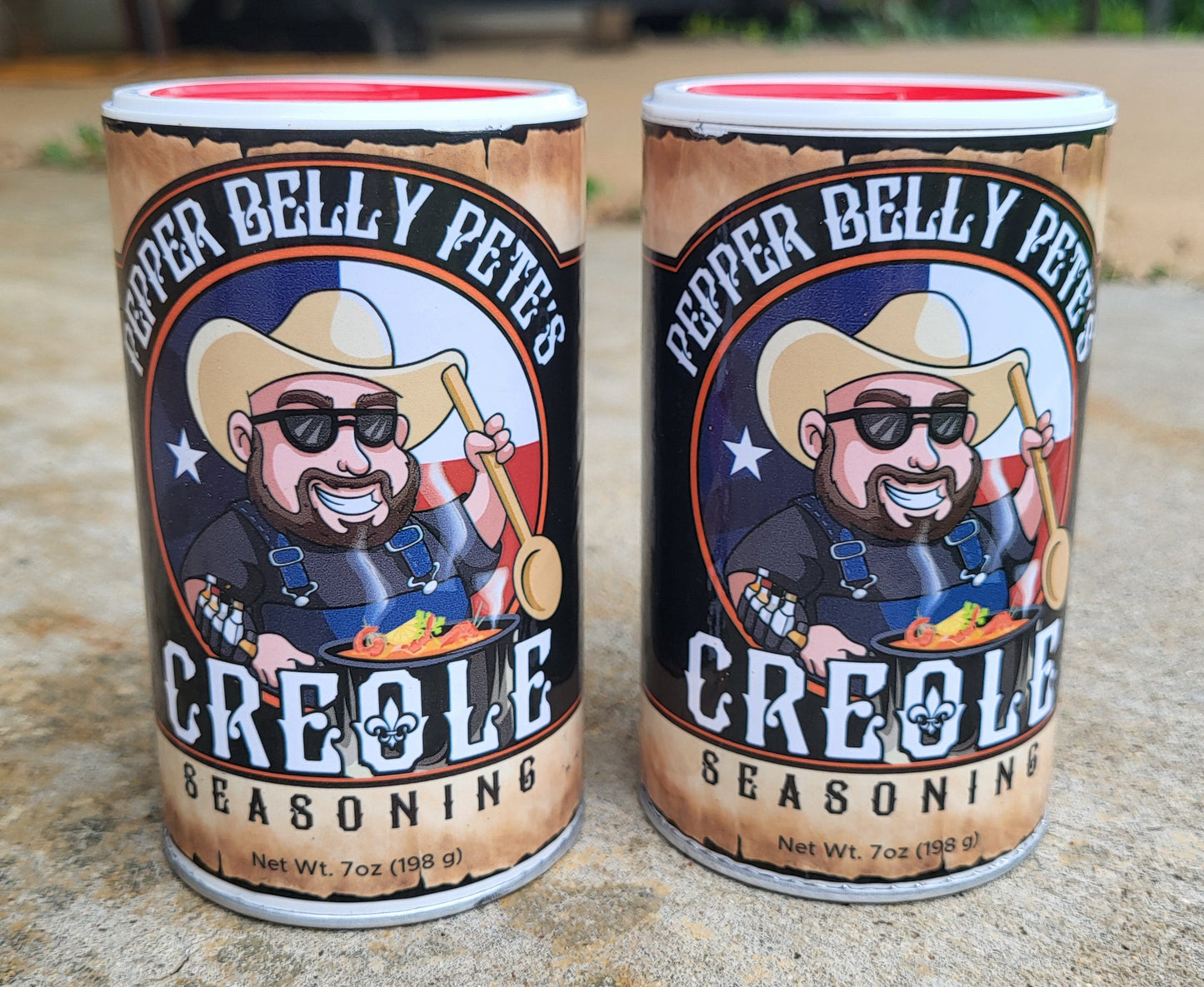 Pepper Belly Pete’s Creole Seasoning – 7 oz Bold Bayou Blend - 2 pack
