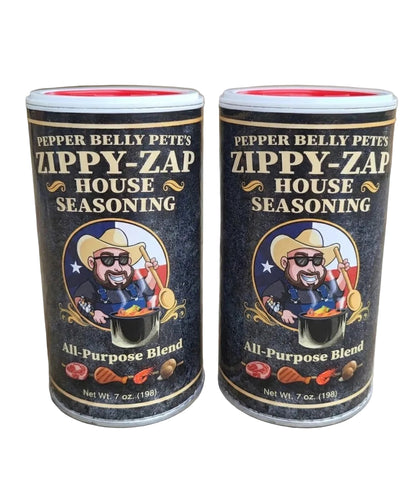 lly Pete's Zippy-Zap House Seasoning (All-Purpose Blend) – 7 oz. Bold, Buttery Texas Flavor - 2 pack