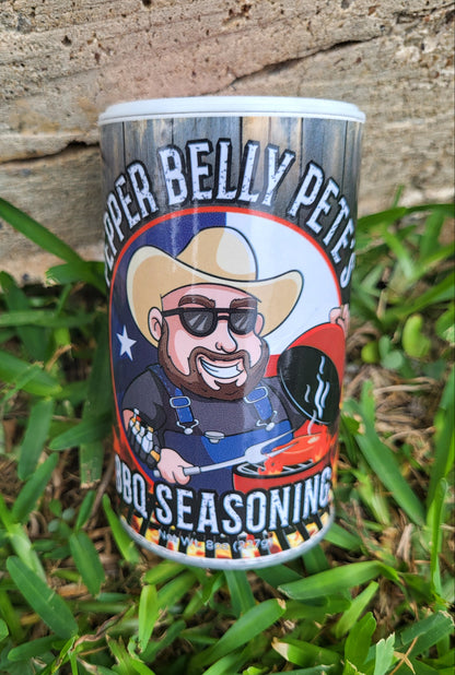 8 oz jar of Pepper Belly Pete’s BBQ Seasoning – sweet-smoky mesquite rub outdoor