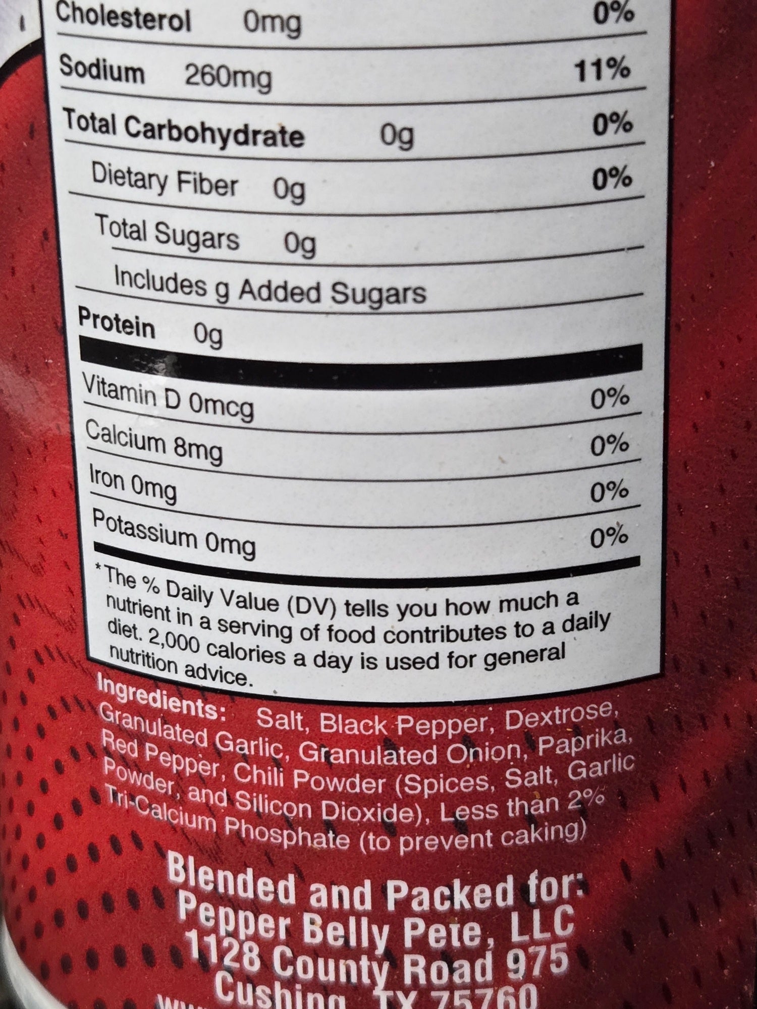 8 oz jar of Pepper Belly Pete’s Flavor‑Time Southern Seasoning blend info